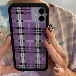 Wildflower Purple Plaid iPhone 11 Case